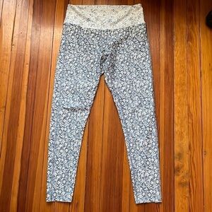 Summersalt The Do It All Hi Rise Full Length Leggings Bloom in Powder Blue Sz 10